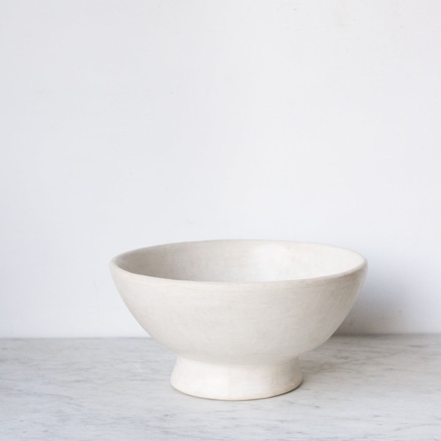 The French Kitchen elsie green | Moroccan Tadelakht | Pedestal Bowl Ivory