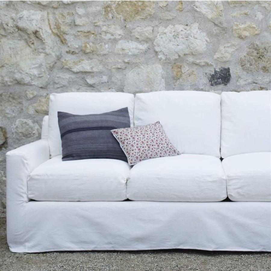 Furniture Elsie Green | Chic & Comfy Slipcovered Sofa Boomer White