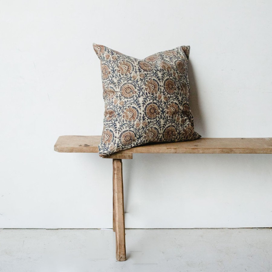 Textiles Elsie Green | Block Print Pillow Cover | Edith