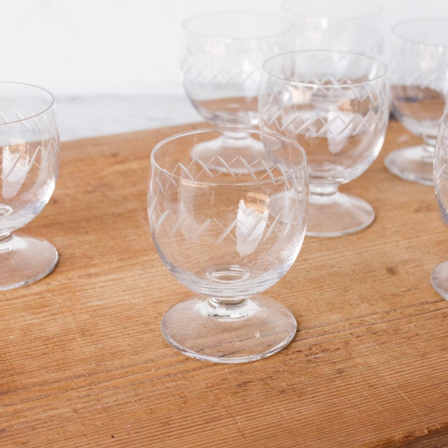 The French Kitchen Elsie Green | Glamorous Vintage Bar Glass Set Of 8