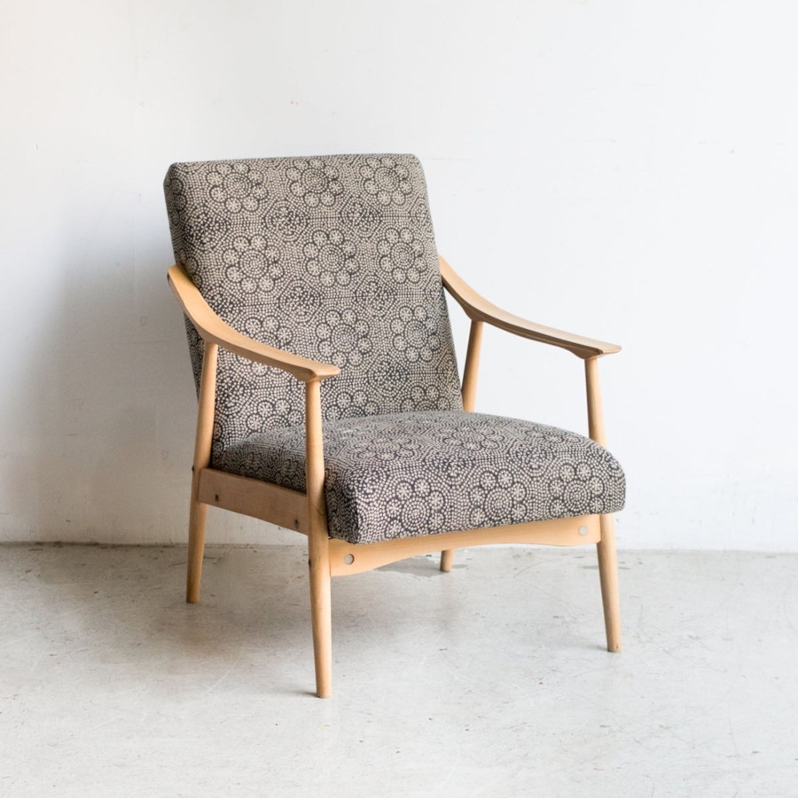 Furniture elsie green | Block Print Arm Chair | Wisteria Noir