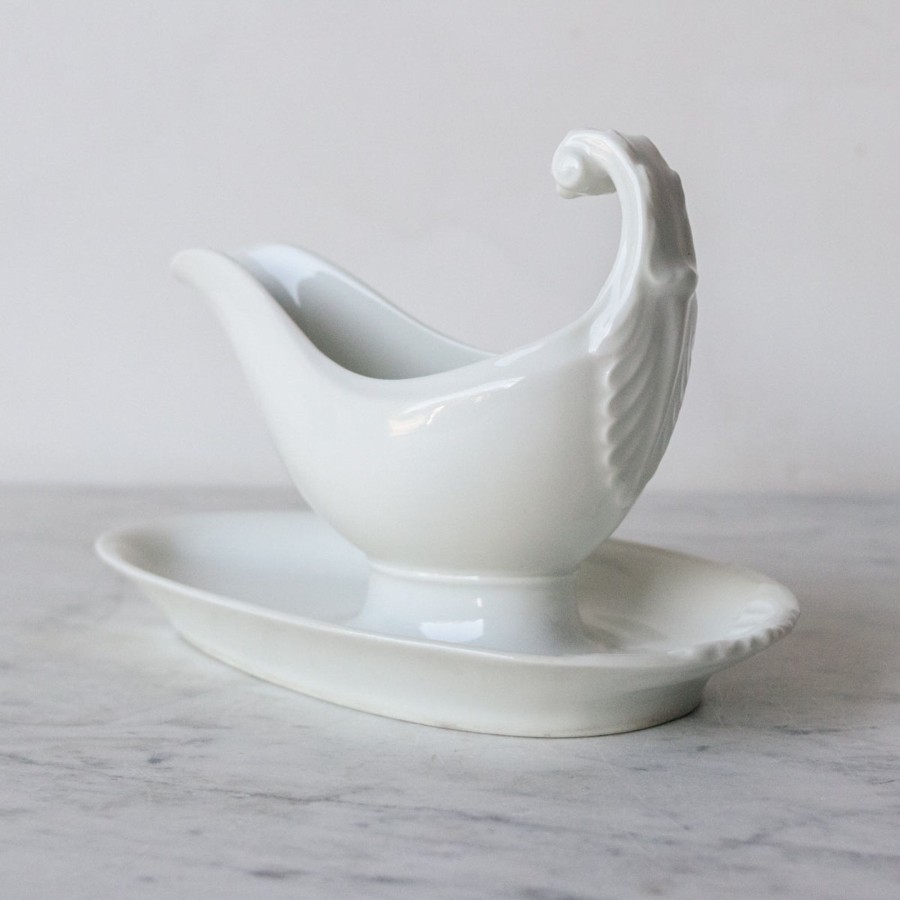 The French Kitchen Didier | Vintage Porcelain Gravy Boat