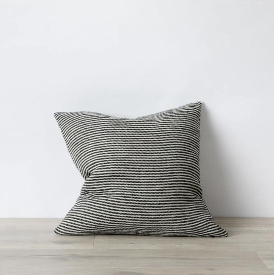 Textiles elsie green | Ellis Stripe Linen Pillow Cover