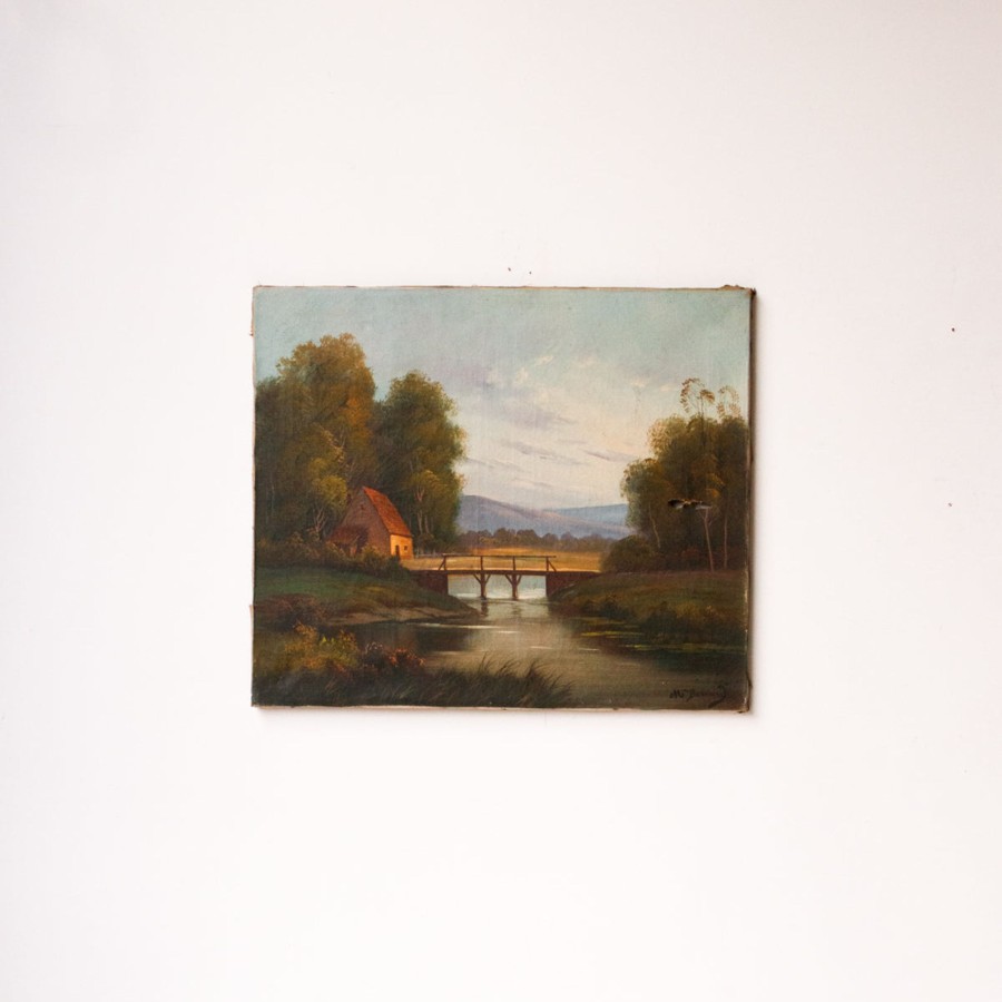 Art Galerie elsie green | Landscape With Bridge Oil Painting