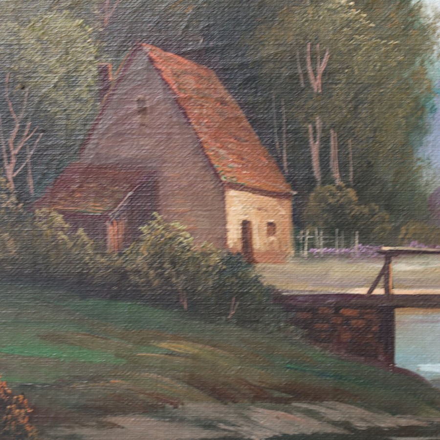 Art Galerie elsie green | Landscape With Bridge Oil Painting