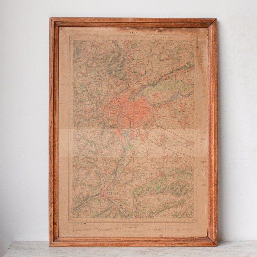 Art Galerie elsie green | Vintage Lyon Map