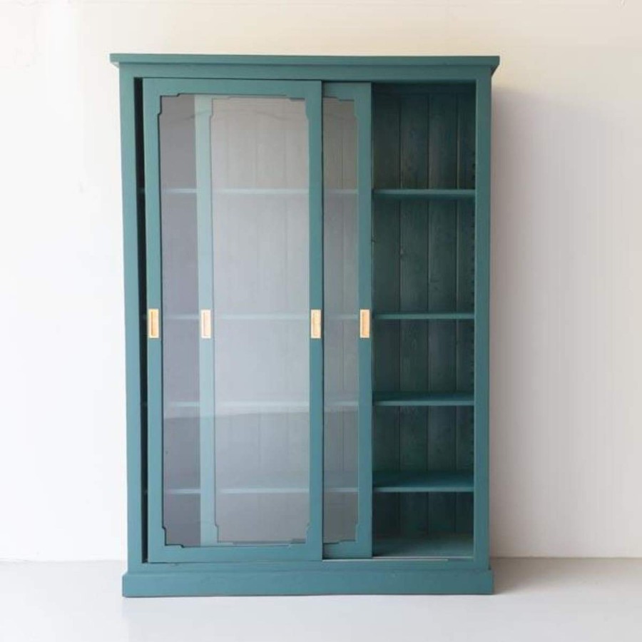 Furniture elsie green | Reclaimed Wood Sliding Door Cabinet