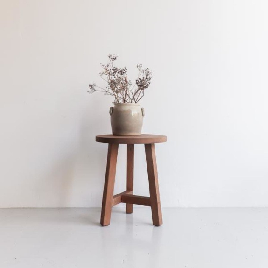 Furniture Custom Furniture | Round Side Table Waxed Pine