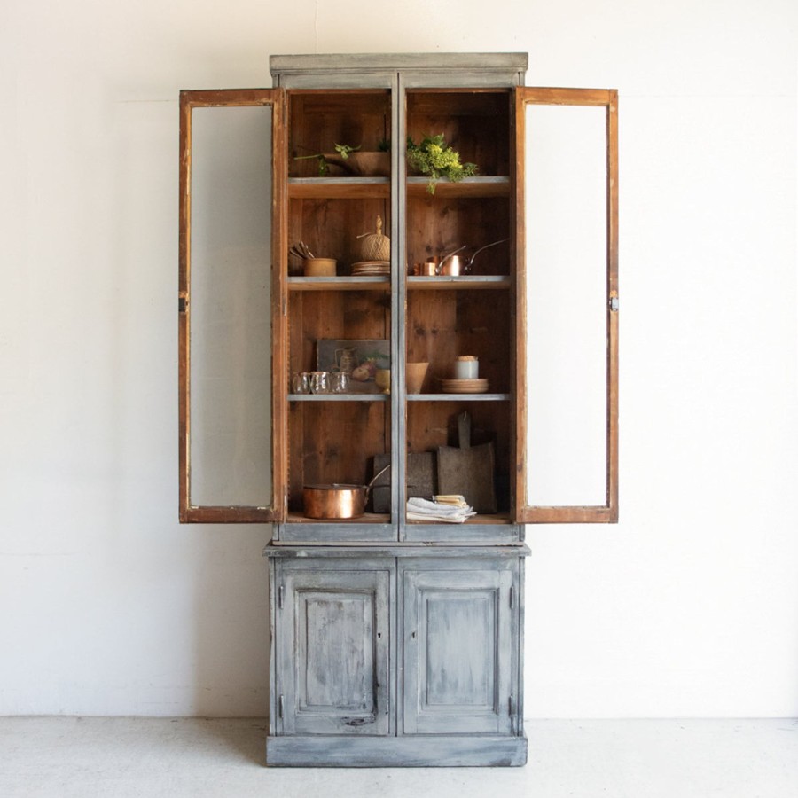 Furniture elsie green | Tall Painted Vitrine