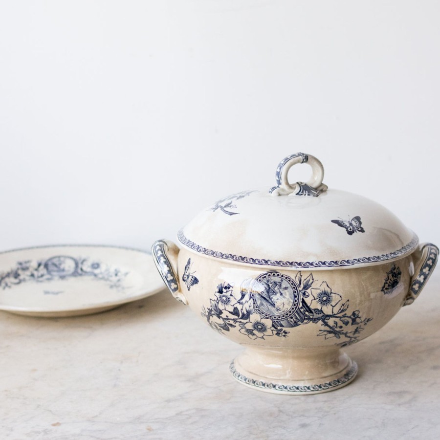 The French Kitchen didier martin | Vintage Transferware Tureen & Platter With Windmill