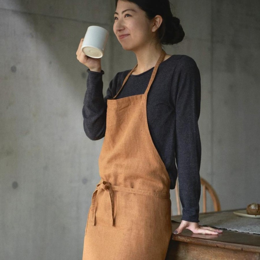 The French Kitchen Elsie Green | Linen Daily Apron Black Check