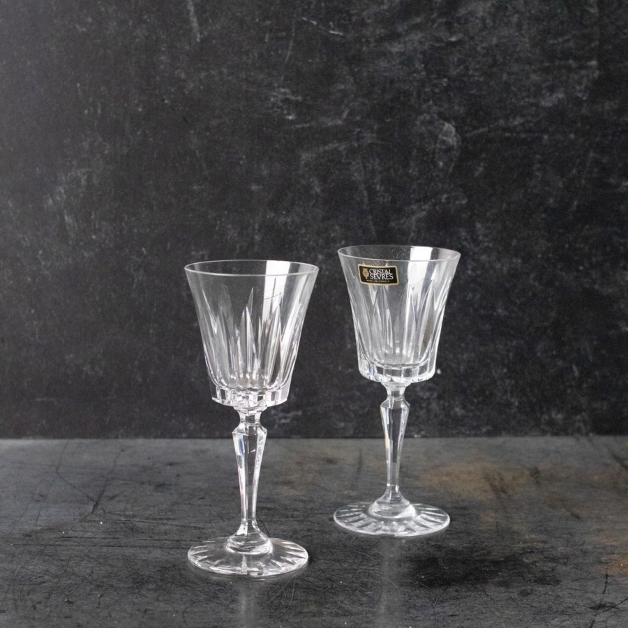 The French Kitchen elsie green | Vintage Crystal De Sevres Wine Glass Set Of 7