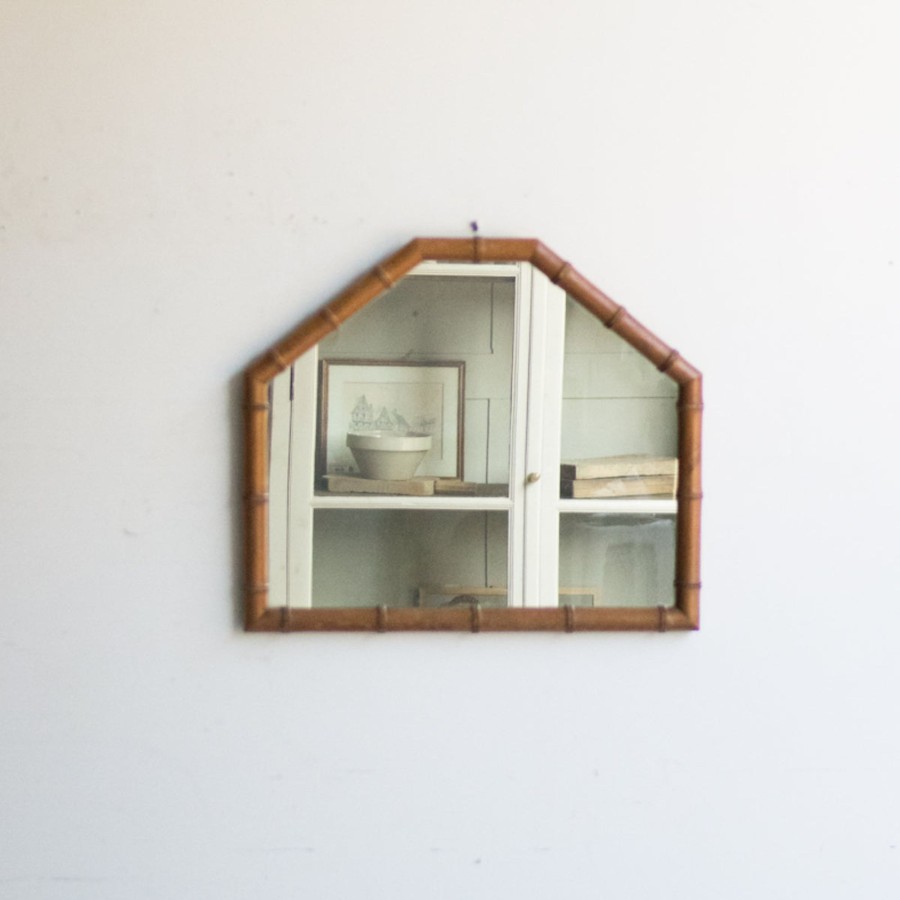 Decor Elsie Green | Vintage Bamboo Mirror