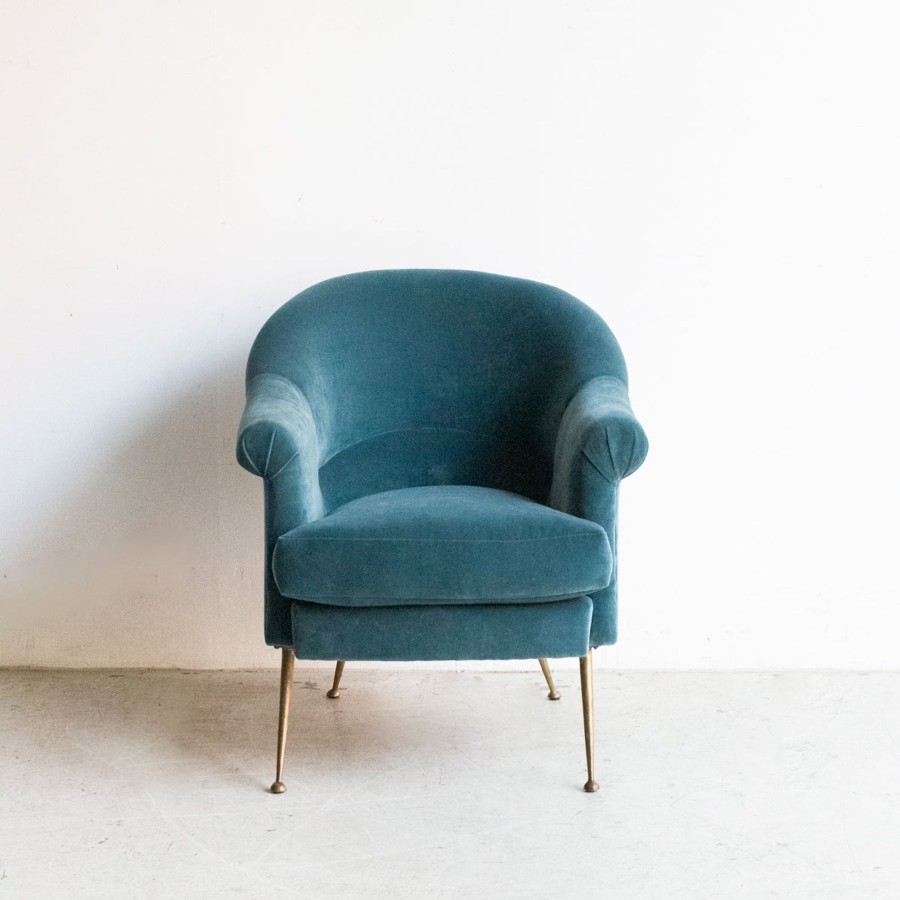 Furniture elsie green | Mid-Century Velvet Arm Chair