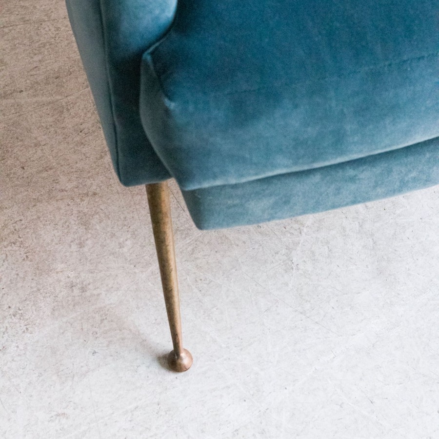 Furniture elsie green | Mid-Century Velvet Arm Chair