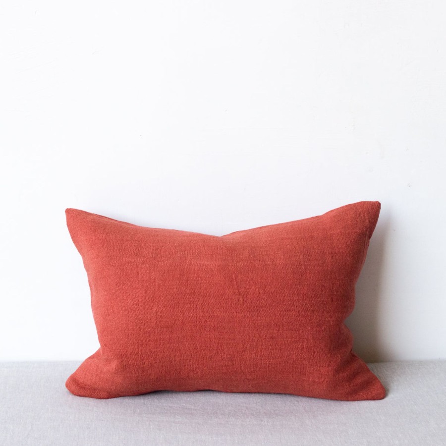 Textiles elsie green | Saffron Linen Pillow Cover