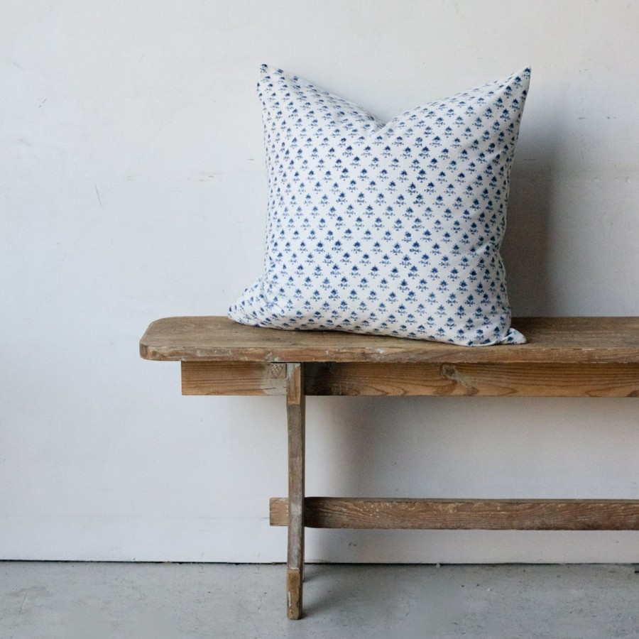 Textiles Elsie Green | Hand Block Printed Pillow Cover | Juliette Indigo