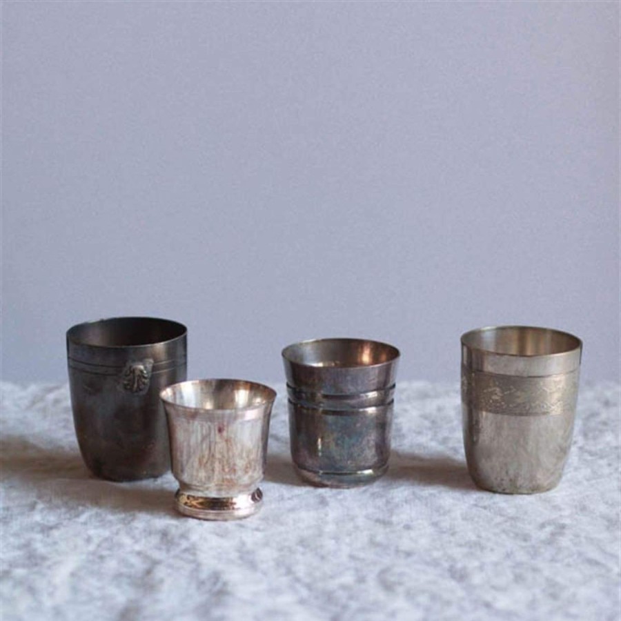 Decor elsie green | Vintage Silver Christening Cup Set Of 4