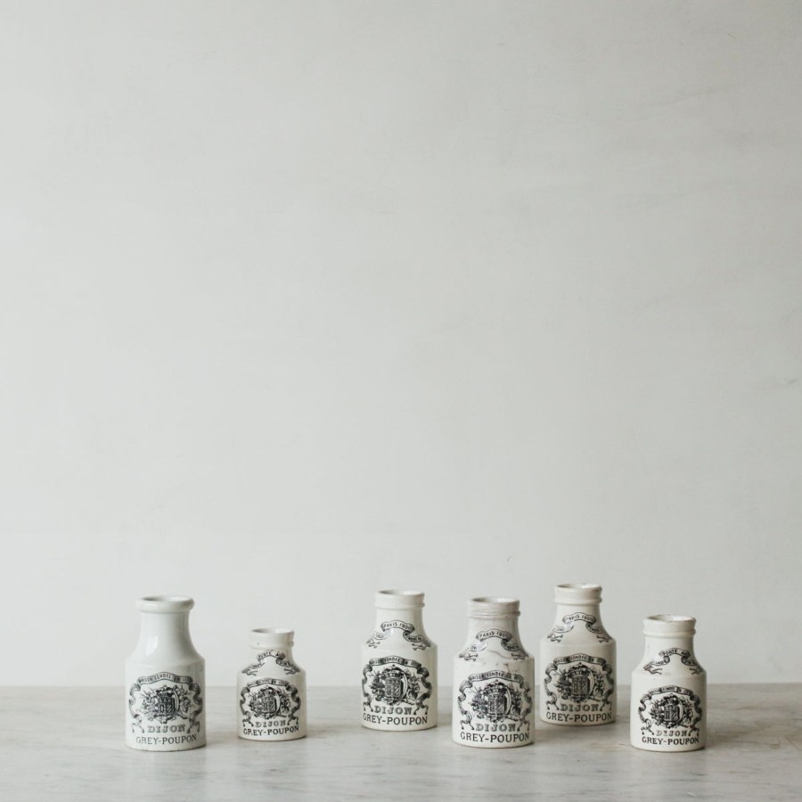 Decor Didier | Imprinted Ironstone Mustard Pot