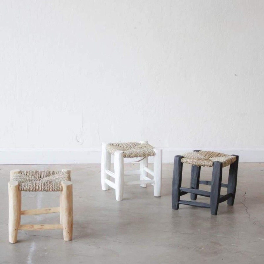 Furniture yasmina | Small Moroccan Stool Black