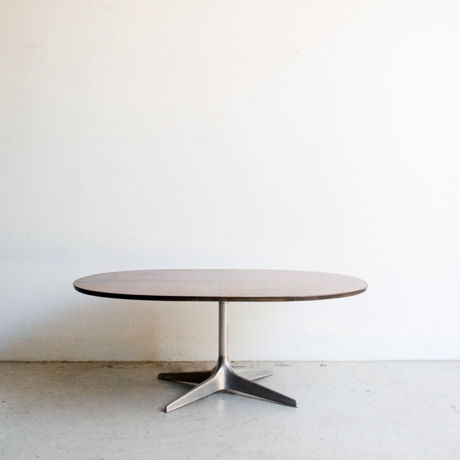 Furniture elsie green | Vintage Oval Coffee Table With Book-Matched Veneer