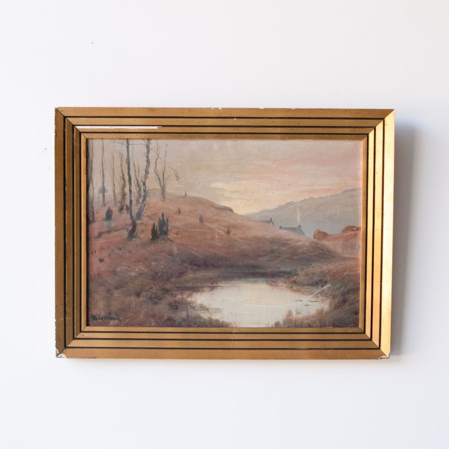 Art Galerie elsie green | Landscape With Smoking Chimney Oil Painting