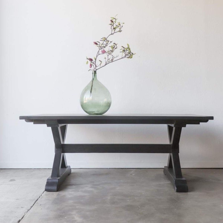 Furniture Custom Furniture | Forager Reclaimed Wood Farm Table Black