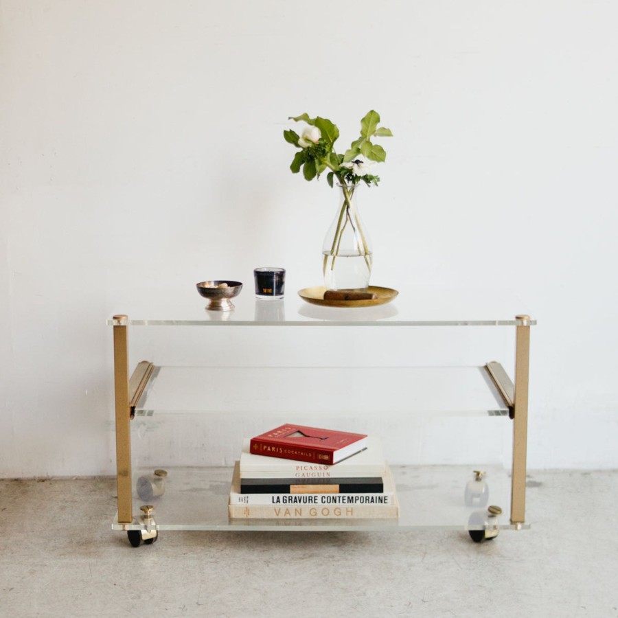 Furniture elsie green | Vintage Brass Bar Cart