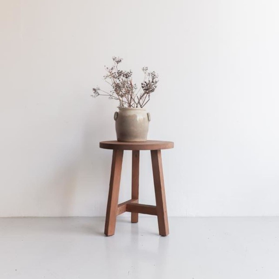 Furniture Custom Furniture | Round Side Table Waxed Pine