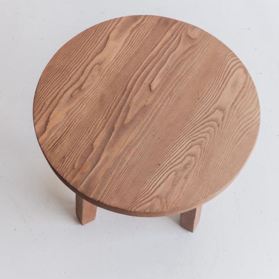 Furniture Custom Furniture | Round Side Table Waxed Pine