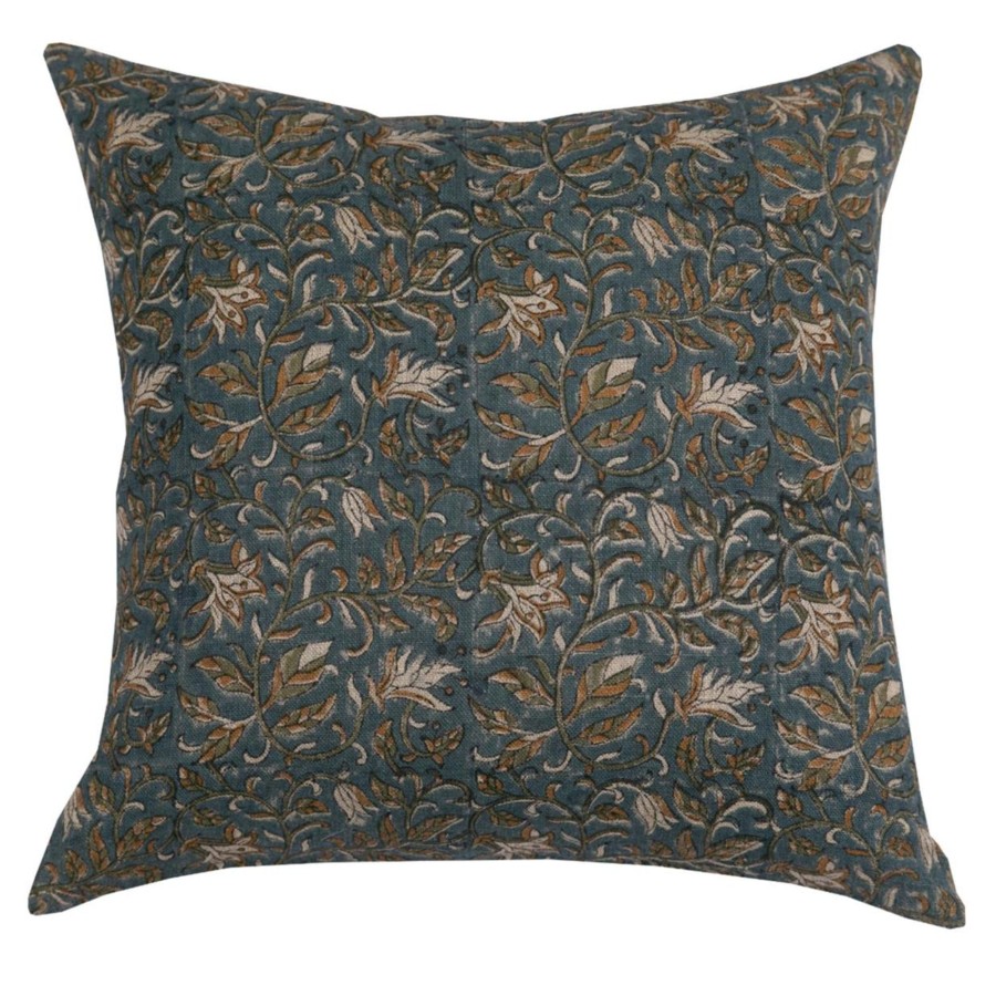 Textiles elsie green | Block Printed Pillow Cover | Calluna