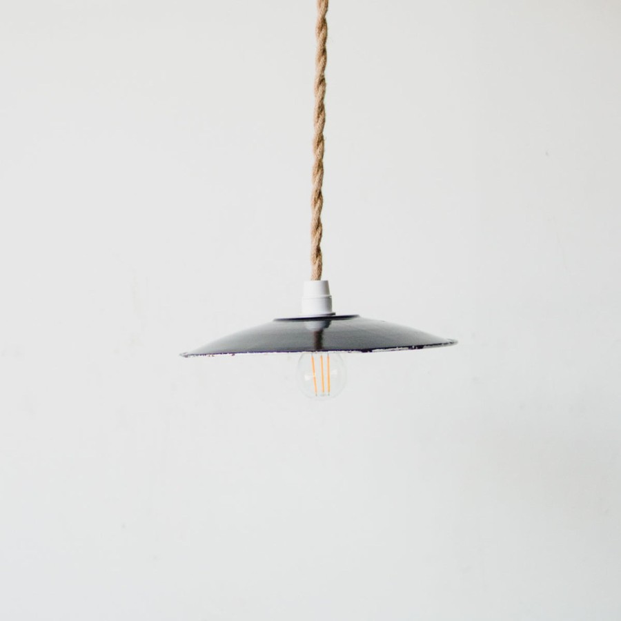 Decor elsie green | Black Enamel Pendant Black Socket