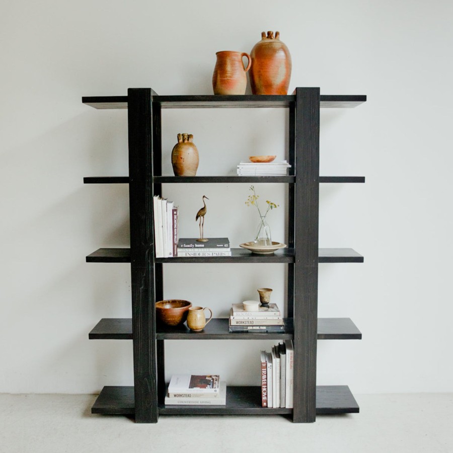 Furniture Elsie Green | Melrose Reclaimed Wood Bookcase Espresso