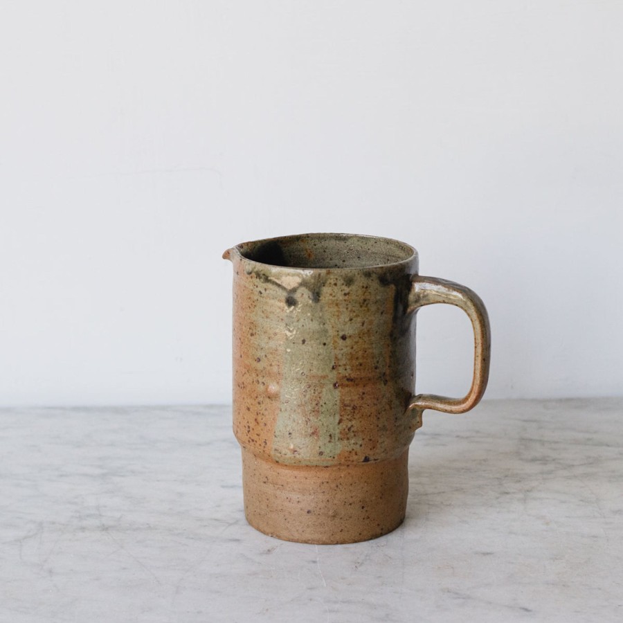 The French Kitchen elsie green | Tapered Stoneware Pitcher | Pierre Malbec Collection | Signed By Artist