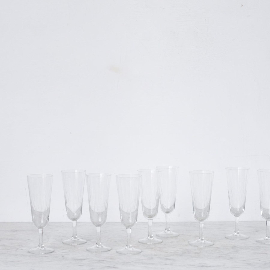 The French Kitchen elsie green | Etched Champagne Flute Set Of 9