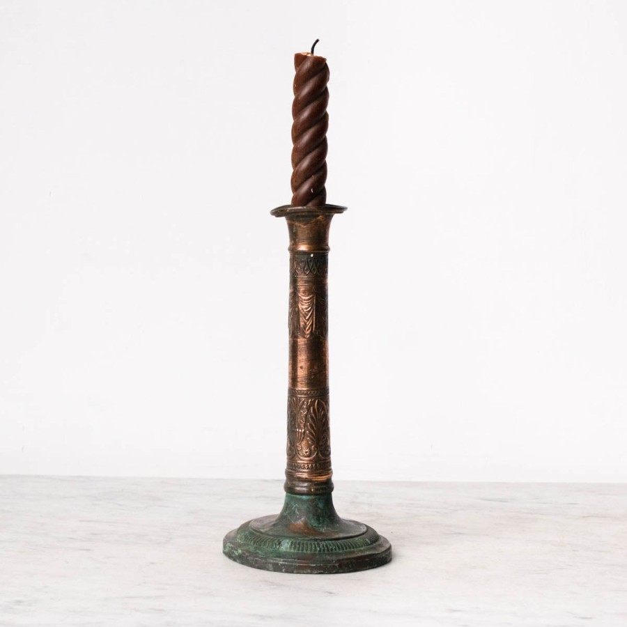 Decor elsie green | Vintage Embossed Copper Candlestick