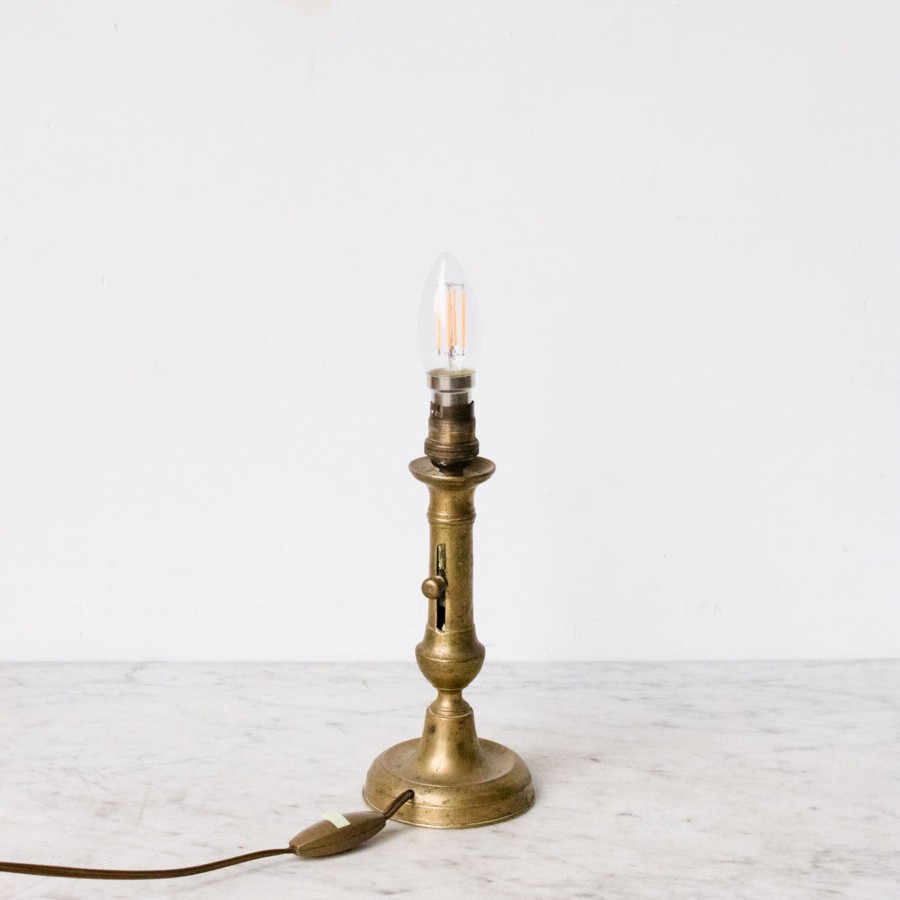 Decor elsie green | Pair Of Brass Candlestick Lamps