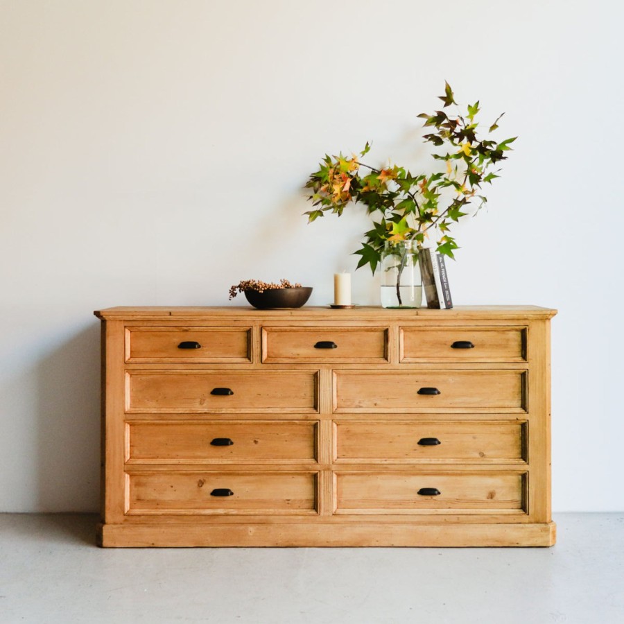 Furniture elsie green | Reclaimed Wood Dresser Waxed Pine