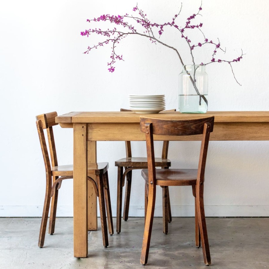 Furniture Custom Furniture | French Inspired Reclaimed Wood Farm Table | Slim Edition Waxed Pine