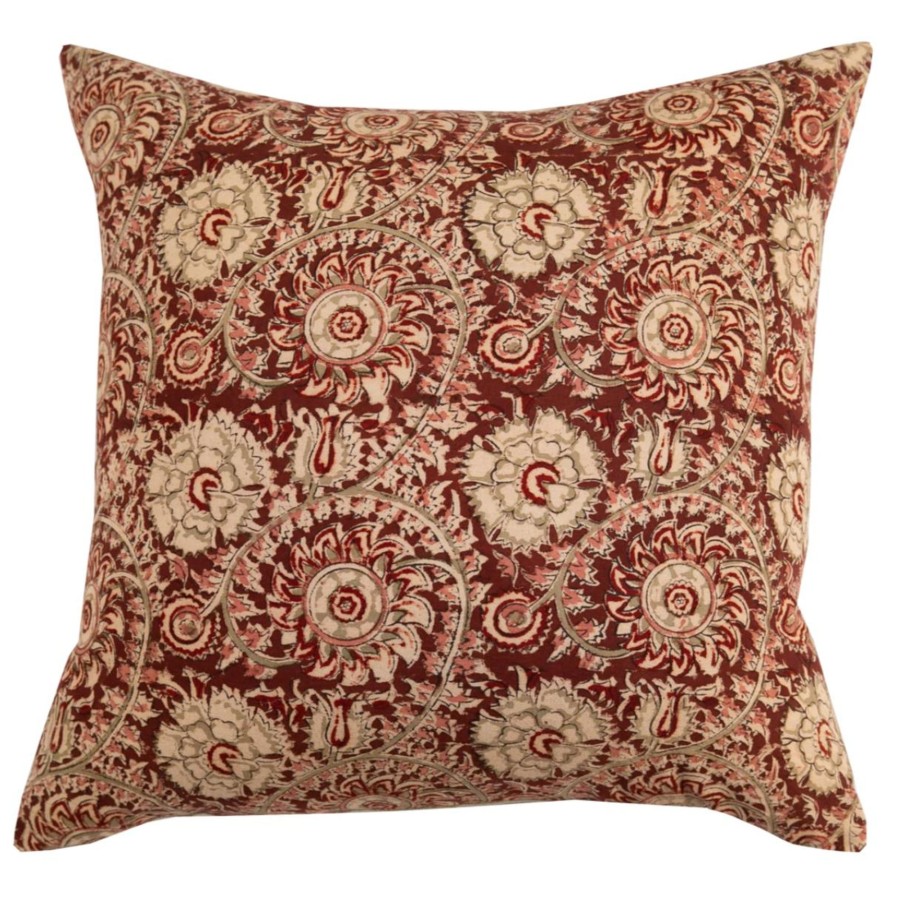 Textiles elsie green | Cotton Block Printed Pillow Cover | Adah Lela