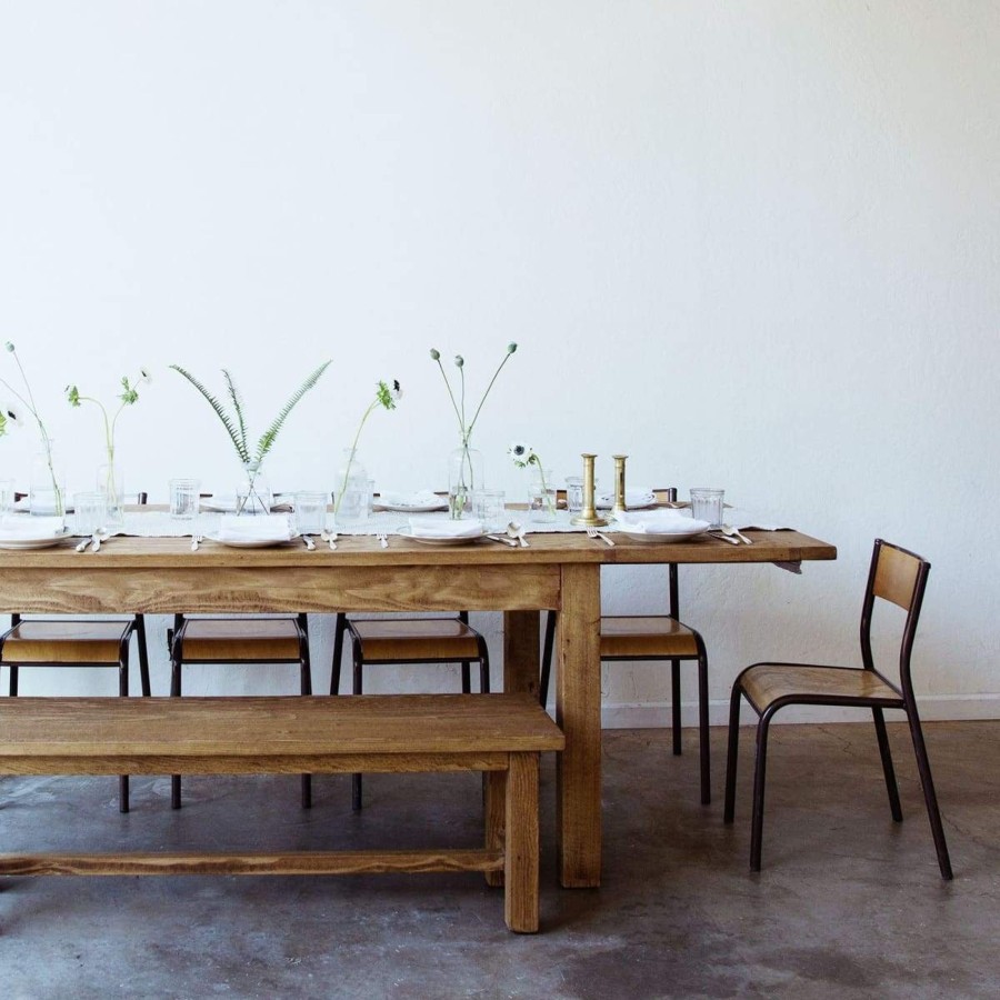 Furniture Custom Furniture | French Inspired Reclaimed Wood Farm Table Waxed Pine