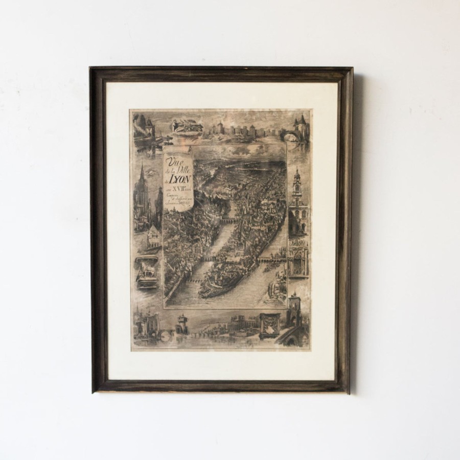 Art Galerie elsie green | Vintage Map | City Of Lyon