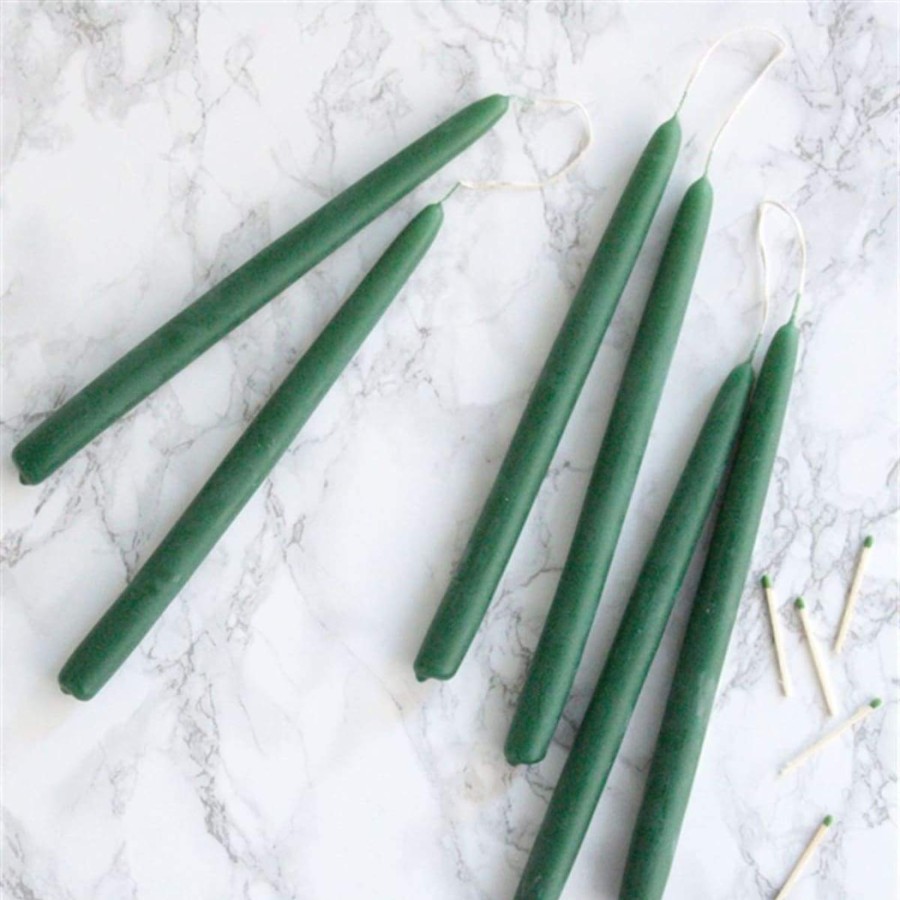 Decor Elsie Green | Pair Of Natural Beeswax Tapers Black