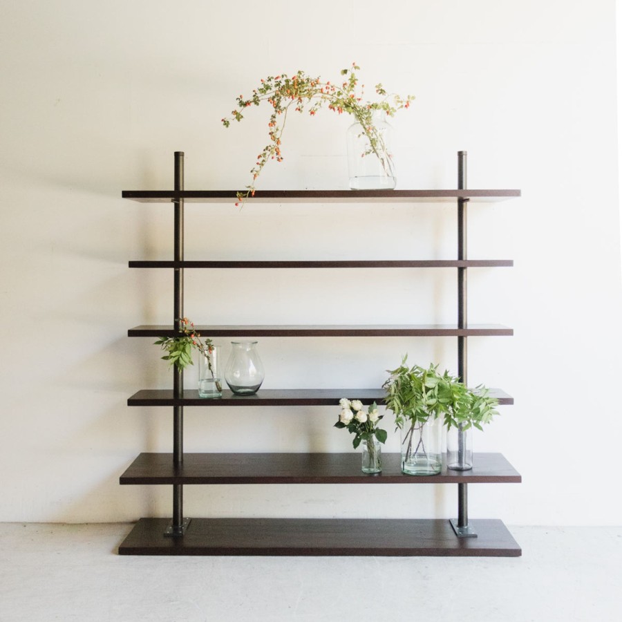 Furniture elsie green | Reclaimed Wood & Iron Etagere Mahogany