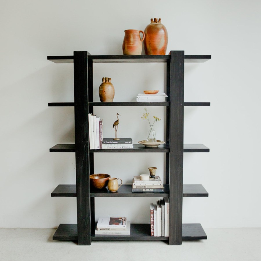 Furniture Elsie Green | Melrose Reclaimed Wood Bookcase Espresso