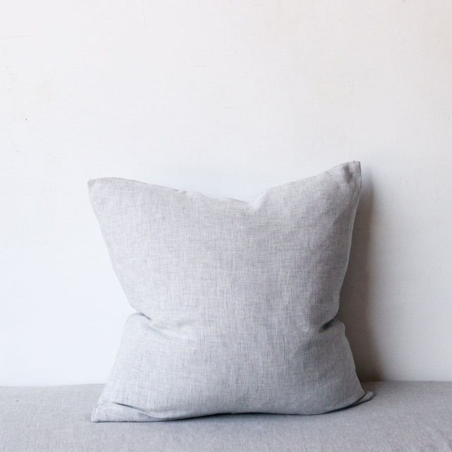 Textiles elsie green | Pinstripe Linen Pillow Cover