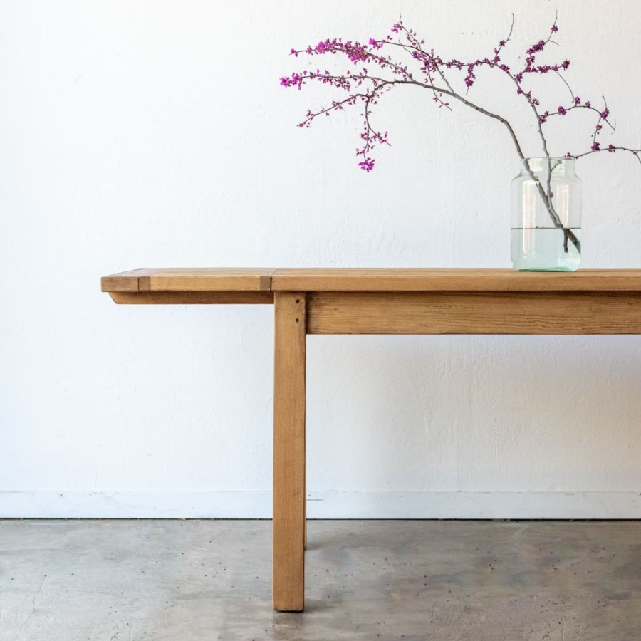 Furniture Custom Furniture | French Inspired Reclaimed Wood Farm Table | Slim Edition Waxed Pine