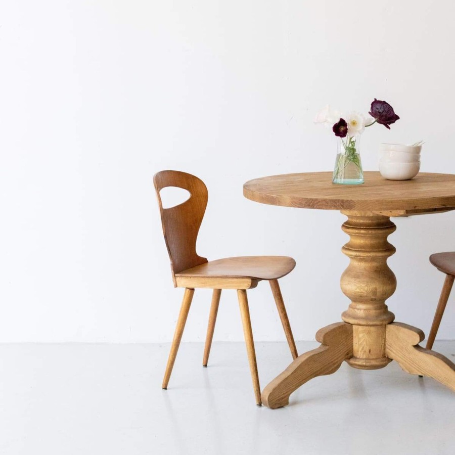 Furniture elsie green | Reclaimed Wood Pedestal Table Waxed Pine