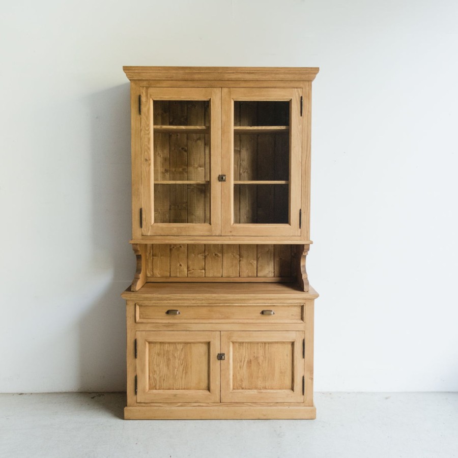 Furniture elsie green | Reclaimed Wood China Cabinet Waxed Pine