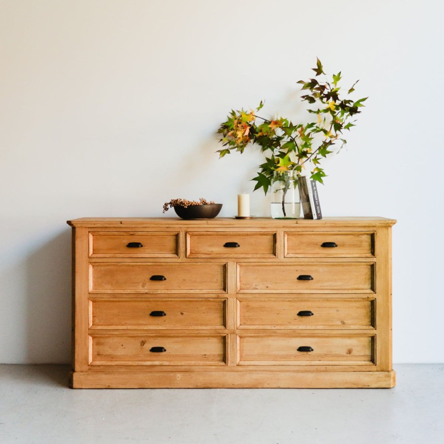 Furniture elsie green | Reclaimed Wood Dresser Waxed Pine